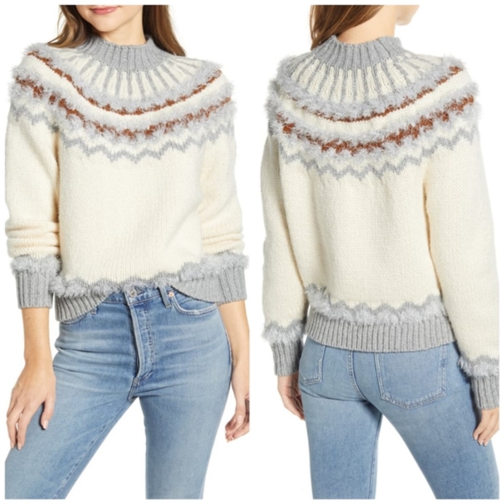 Lou & Grey Fair Isle Sweater White Size M - Picture 16 of 16